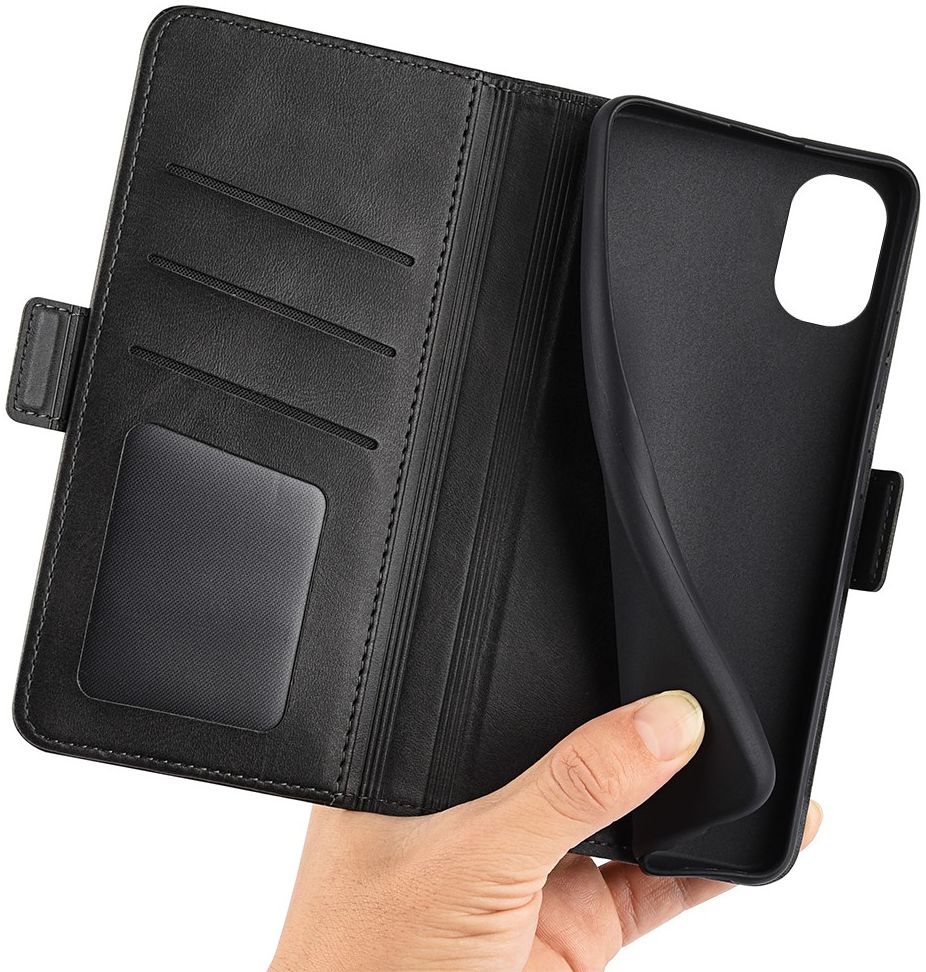 Oppo Reno 8 Lite Hoesje Portemonnee Book Case Kunstleer Zwart afbeelding 8