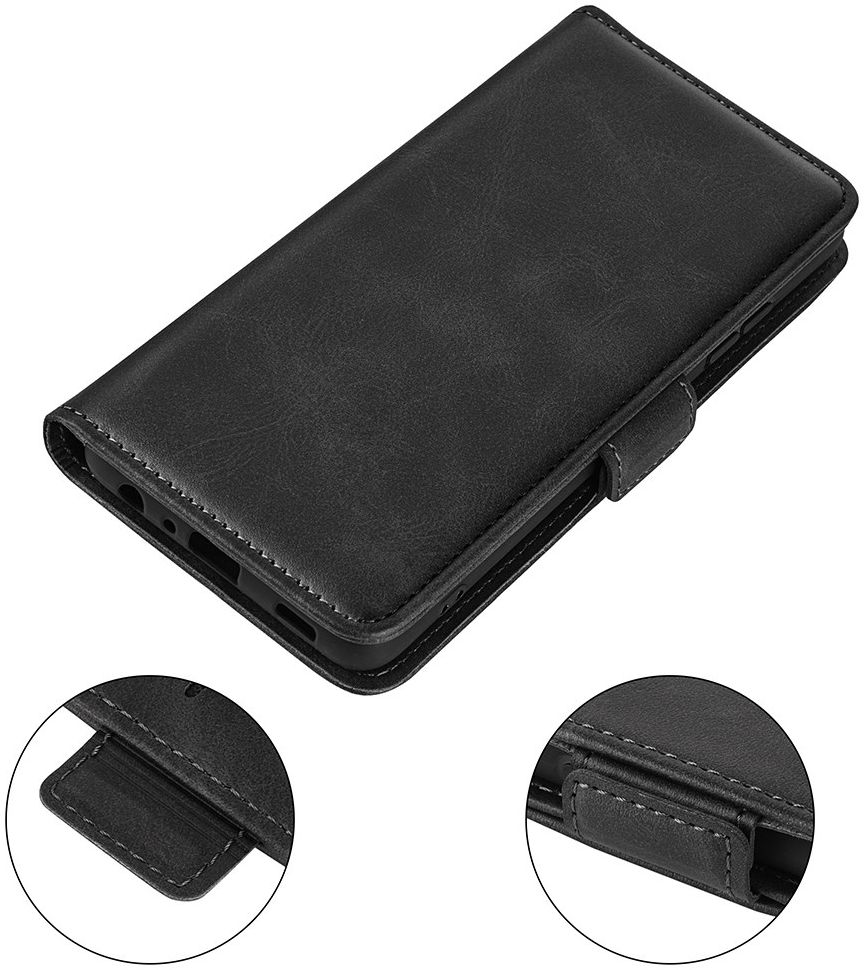 Oppo Reno 8 Lite Hoesje Portemonnee Book Case Kunstleer Zwart afbeelding 9