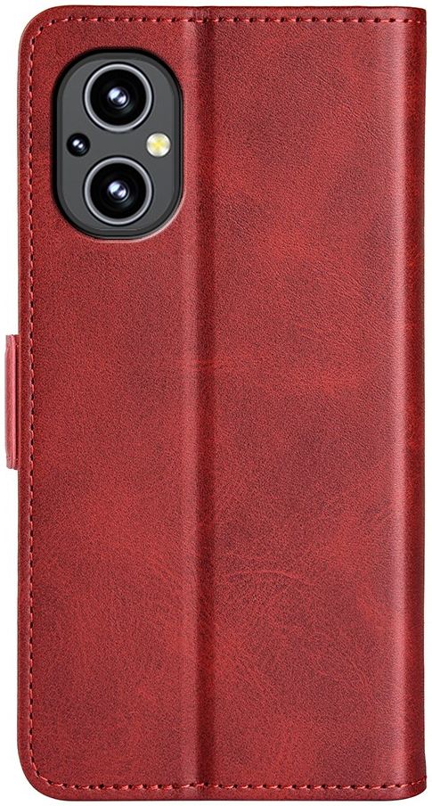 Oppo Reno 8 Lite Hoesje Portemonnee Book Case Kunstleer Rood afbeelding 4