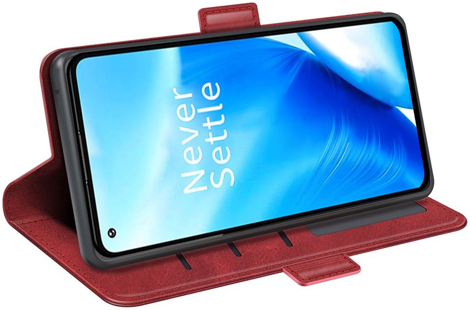 Oppo Reno 8 Lite Hoesje Portemonnee Book Case Kunstleer Rood afbeelding 5