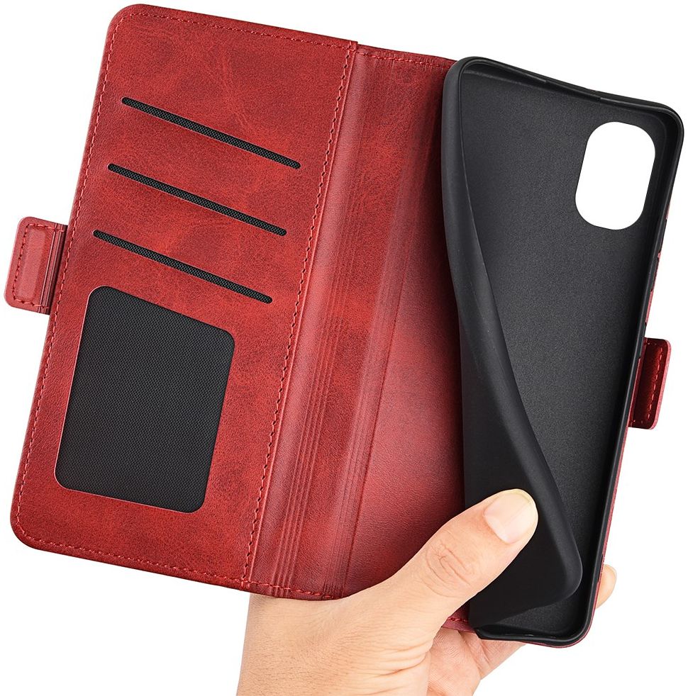 Oppo Reno 8 Lite Hoesje Portemonnee Book Case Kunstleer Rood afbeelding 6