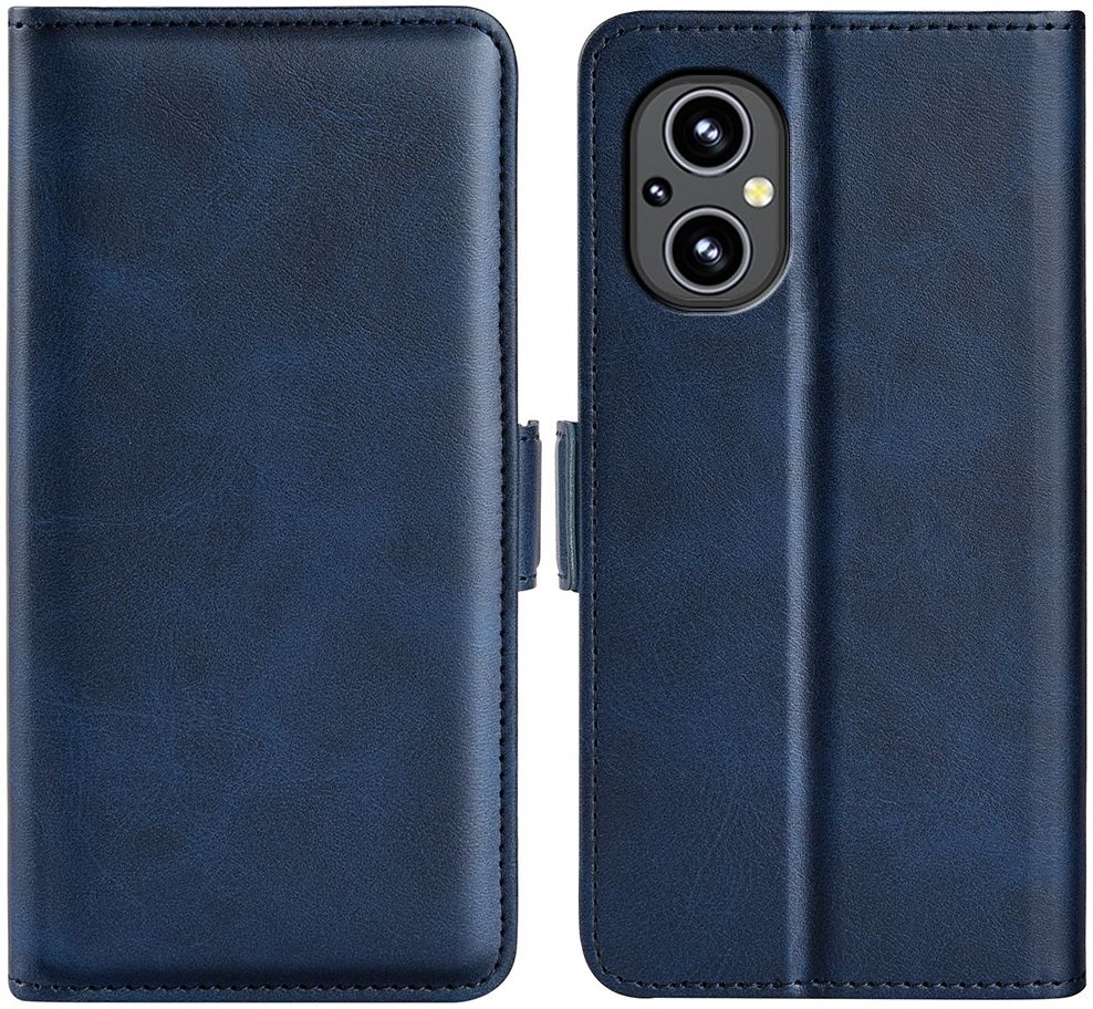 Oppo Reno 8 Lite Hoesje Portemonnee Book Case Kunstleer Blauw afbeelding 2
