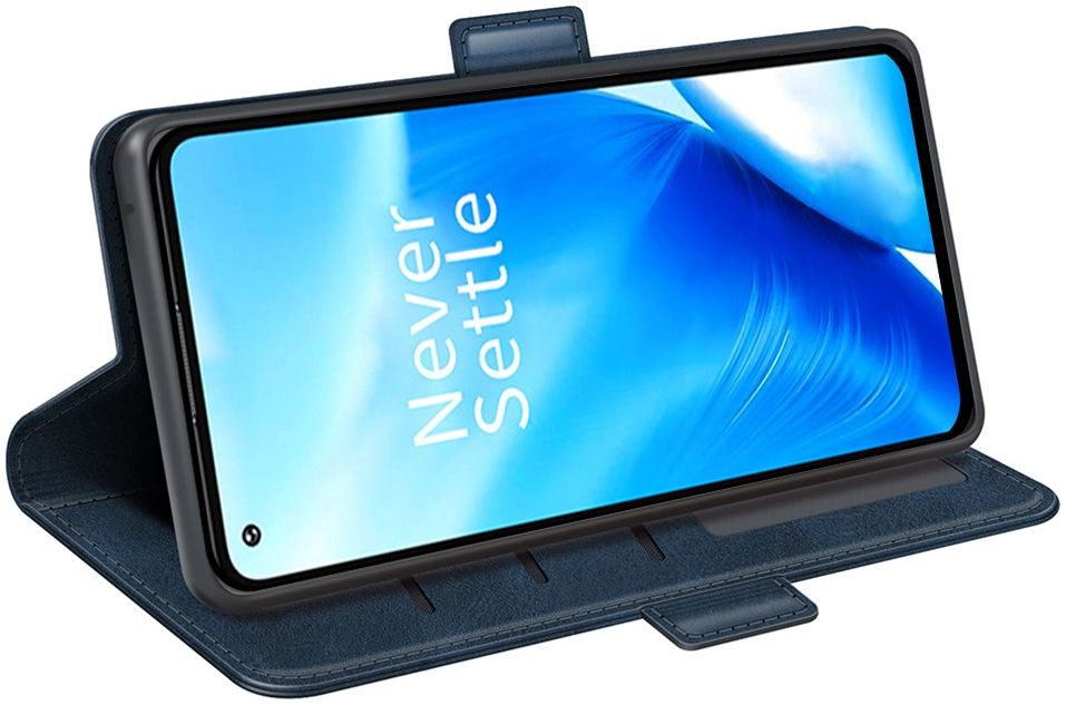 Oppo Reno 8 Lite Hoesje Portemonnee Book Case Kunstleer Blauw afbeelding 5