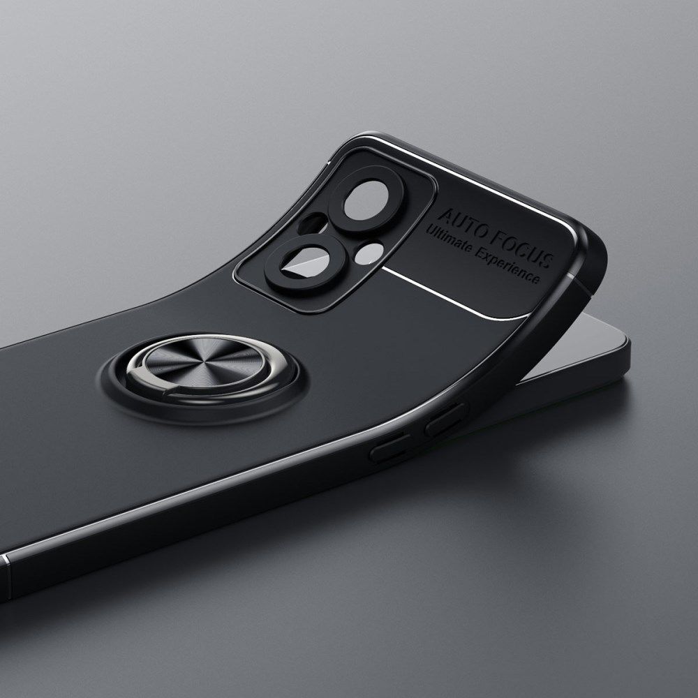 Oppo Reno 8 Lite Hoesje Magnetische Ring Kickstand Zwart afbeelding 8