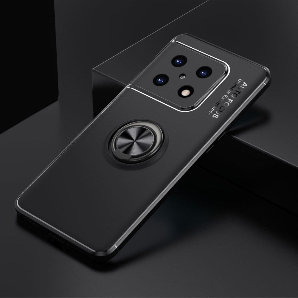 Oneplus 10 Pro 5G Hoesje Magnetische Ring Kickstand Zwart afbeelding 2