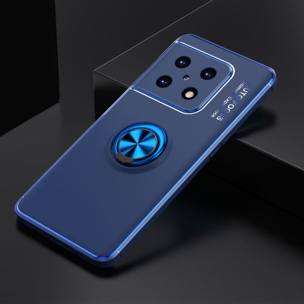 Oneplus 10 Pro 5G Hoesje Magnetische Ring Kickstand Blauw afbeelding 2