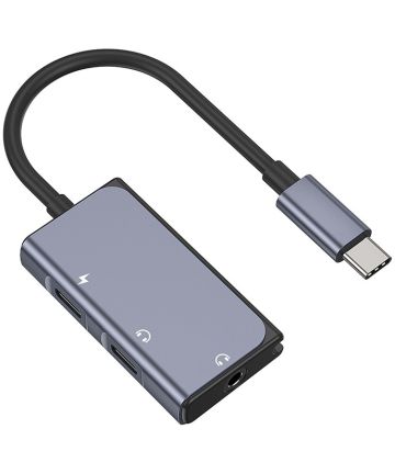 3-in-1 USB-C naar Dubbele USB-C PD 3.0 / 3.5mm Jack Audio Adapter Kabels