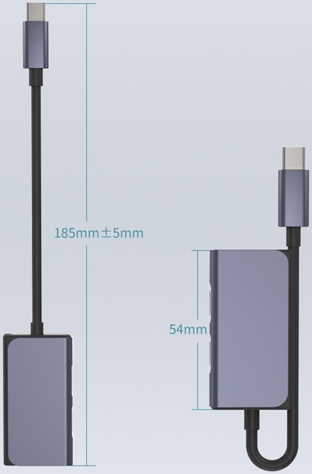3-in-1 USB-C naar Dubbele USB-C PD 3.0 / 3.5mm Jack Audio Adapter afbeelding 11