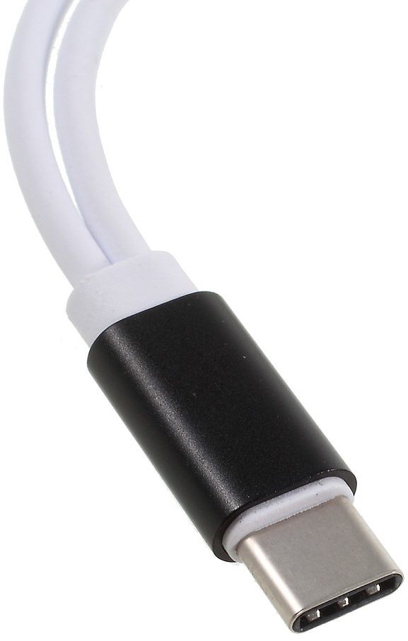 USB-C naar 3.5mm Jack en USB-C Splitter 12CM Zwart / Wit afbeelding 4