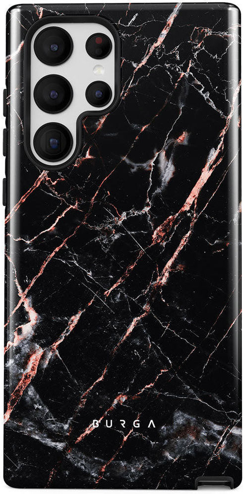 Burga Tough Case Samsung Galaxy S22 Ultra Hoesje Rose Gold Marble afbeelding 1