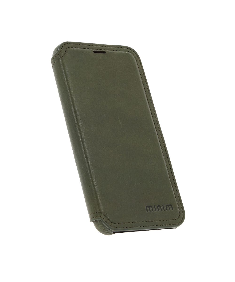 Minim Samsung Galaxy S22 Hoesje Echt Leer Book Case Groen afbeelding 3