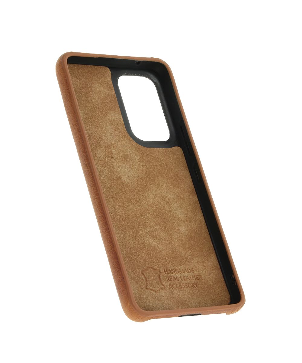 Minim Samsung Galaxy A53 Hoesje Back Cover Leer Cognac afbeelding 4
