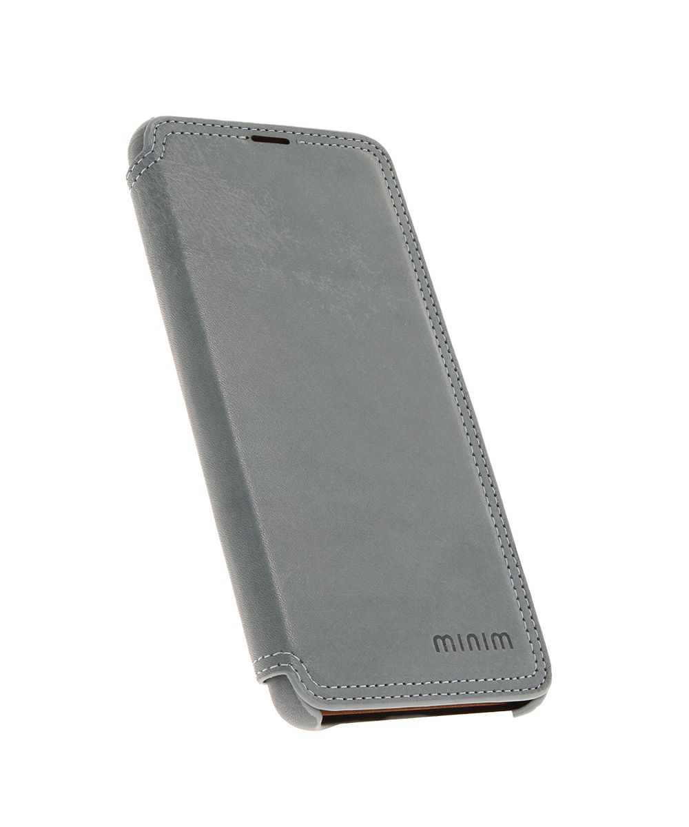Minim Samsung Galaxy A53 Hoesje Echt Leer Book Case Blauw afbeelding 3
