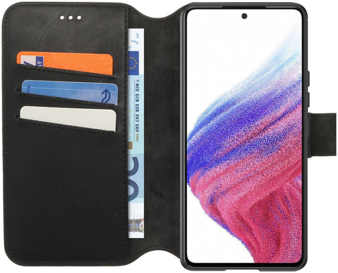 Minim 2-in-1 Samsung Galaxy A53 Hoesje Book Case en Back Cover Zwart afbeelding 1
