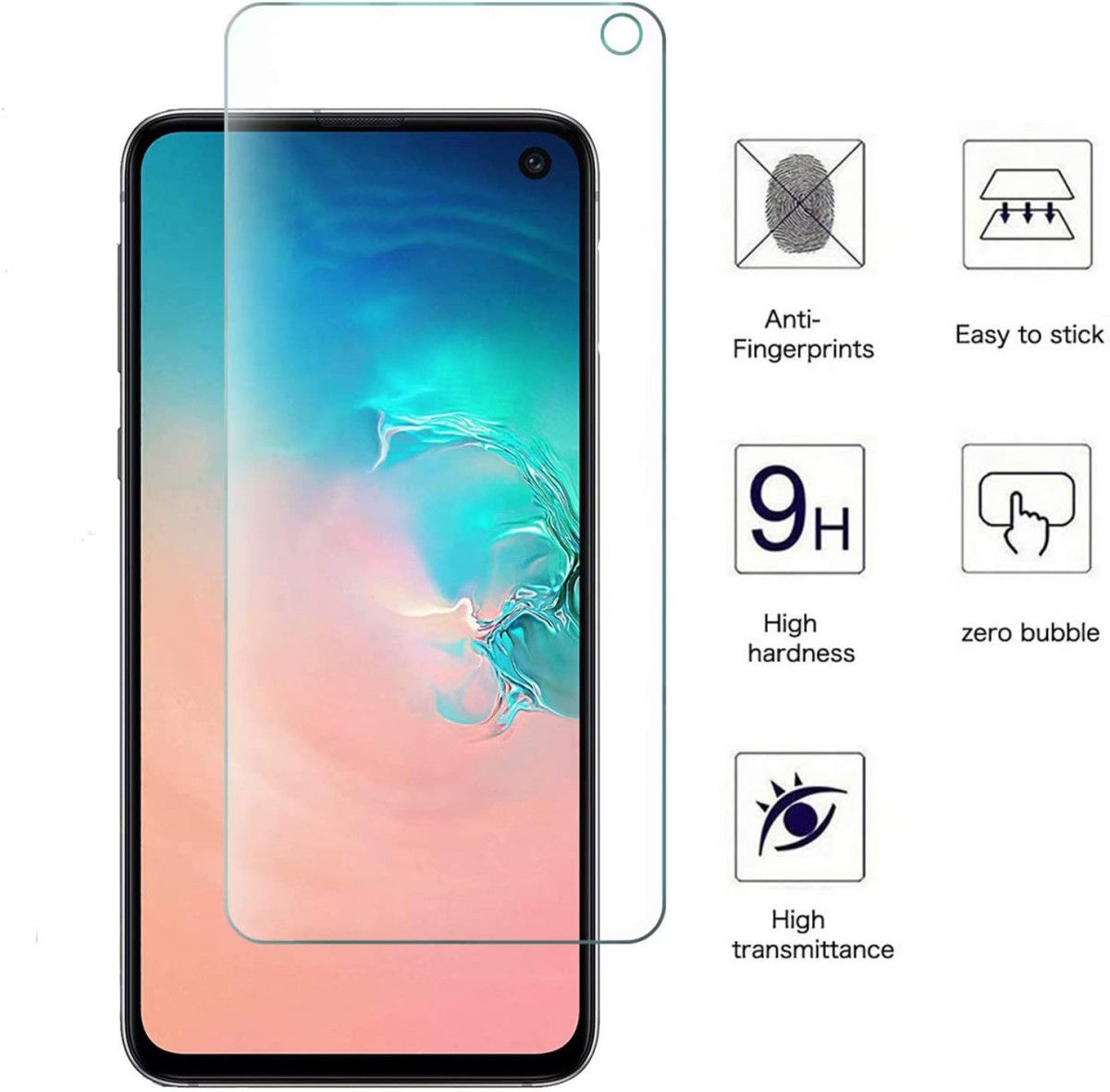 Impact Samsung Galaxy A73 Tempered Glass Case Friendly Screenprotector afbeelding 2