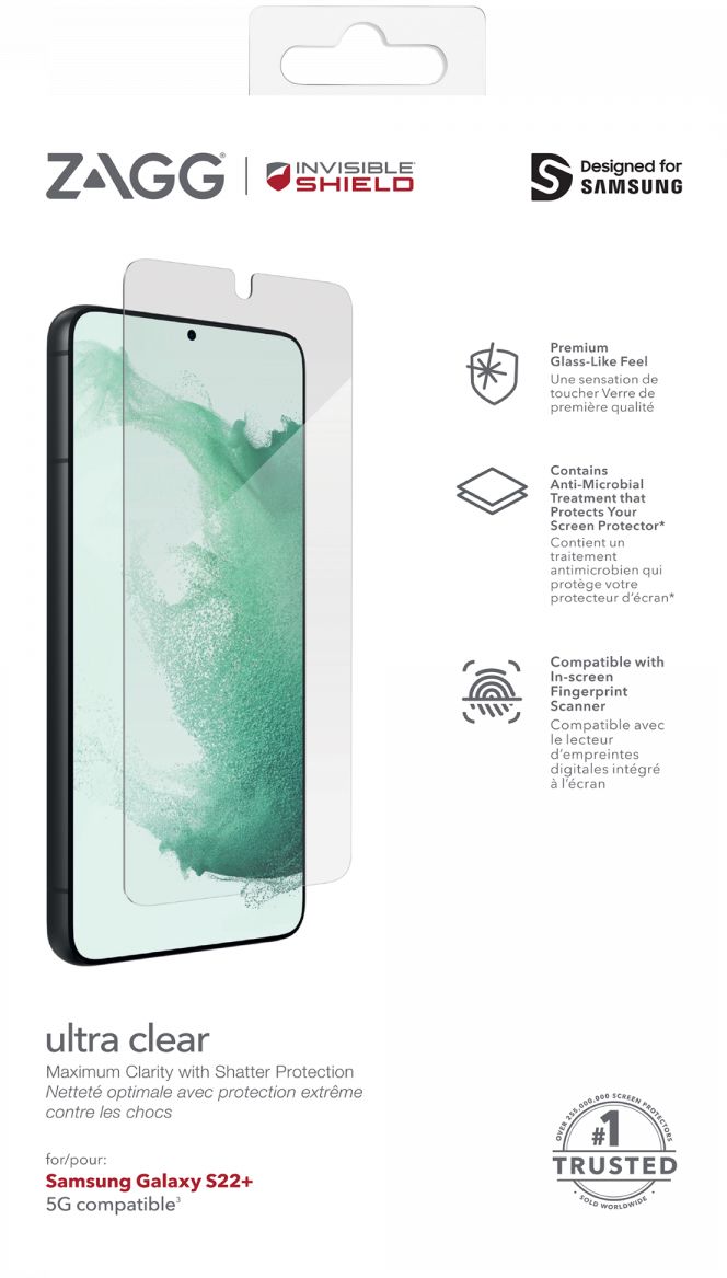 InvisibleShield Ultra Clear+ Samsung Galaxy S22 Plus Screen Protector afbeelding 11