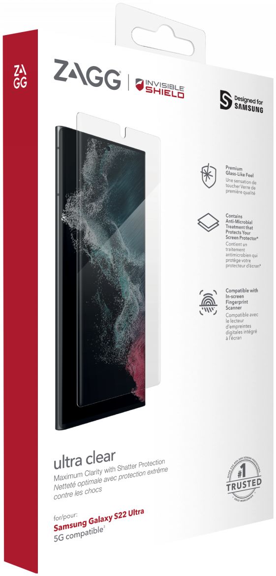 InvisibleShield Ultra Clear+ Samsung Galaxy S22 Ultra Screen Protector