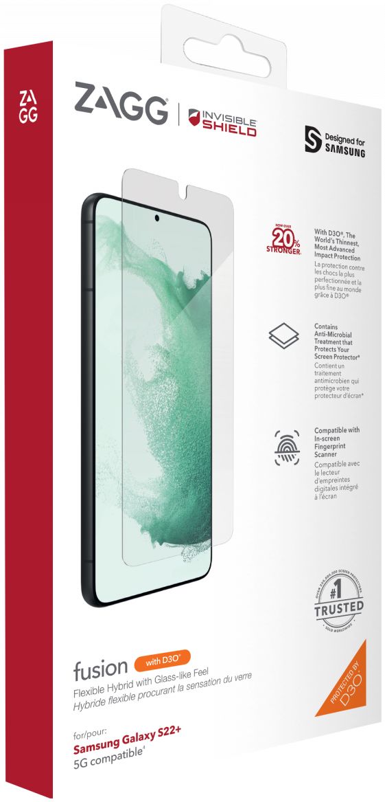 InvisibleShield Fusion D3O Samsung Galaxy S22 Plus Screen Protector afbeelding 13