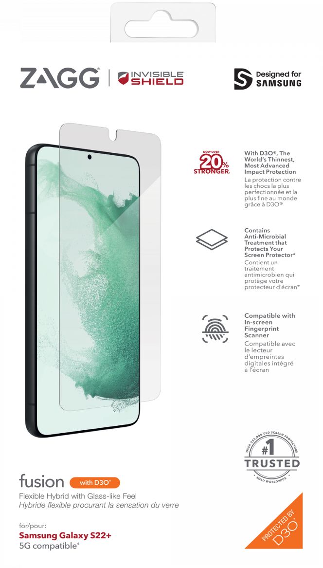 InvisibleShield Fusion D3O Samsung Galaxy S22 Plus Screen Protector afbeelding 12