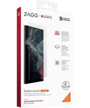 ZAGG InvisibleShield Fusion D3O Samsung S22 Ultra Screen Protector Screen Protectors