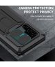 R-Just Sliding Camera Samsung Galaxy S22 Ultra Hoesje Waterdicht Zwart