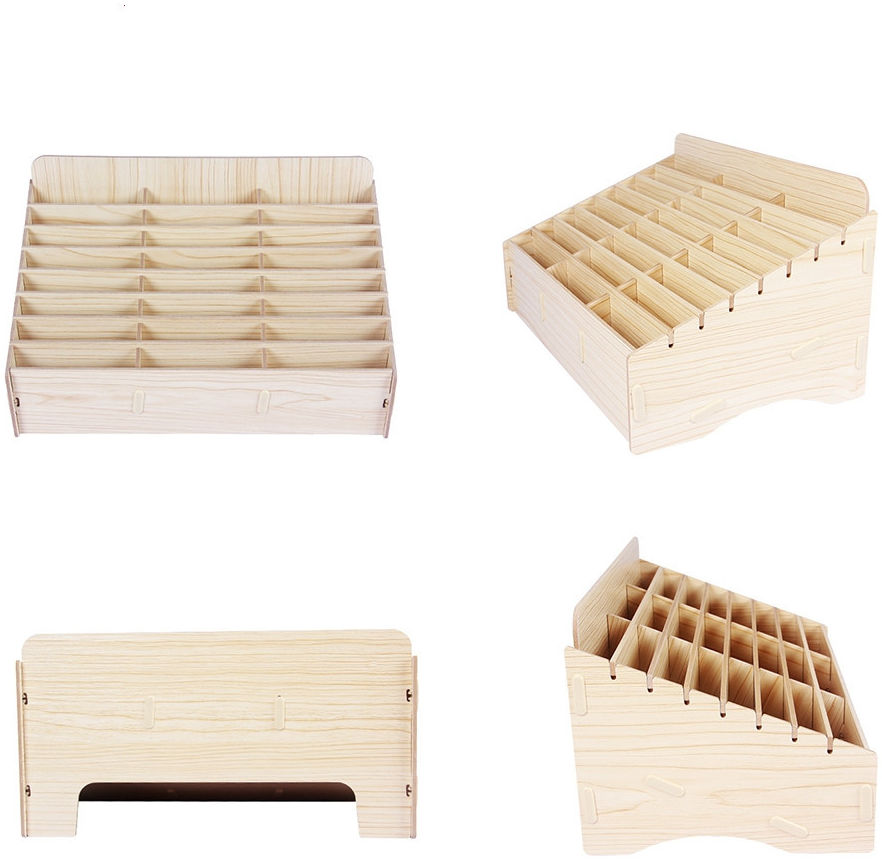 Houten Organizer / Telefoonhouder voor Klassen en Meetings (24 Vakken) afbeelding 6
