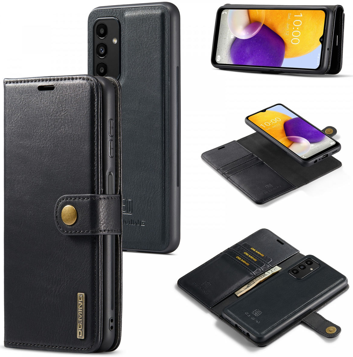 Samsung Galaxy A13 4G Hoesje 2-in-1 Book Case en Back Cover Zwart afbeelding 3