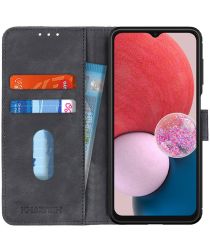KHAZNEH Samsung Galaxy A13 Hoesje Retro Wallet Book Case Zwart