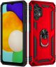 Samsung Galaxy A13 4G Hoesje met Kickstand Ring Back Cover Rood