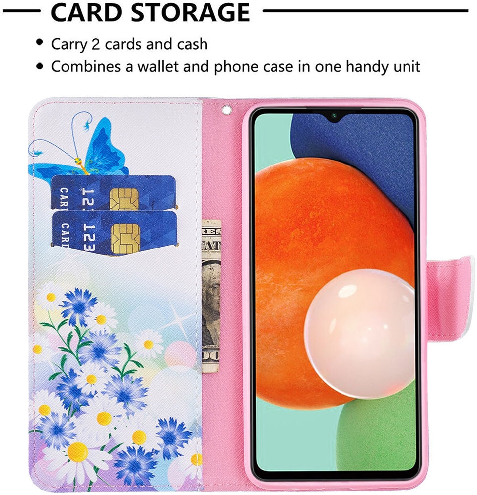 Samsung Galaxy A13 4G Hoesje Portemonnee Book Case Vlinder Print afbeelding 3