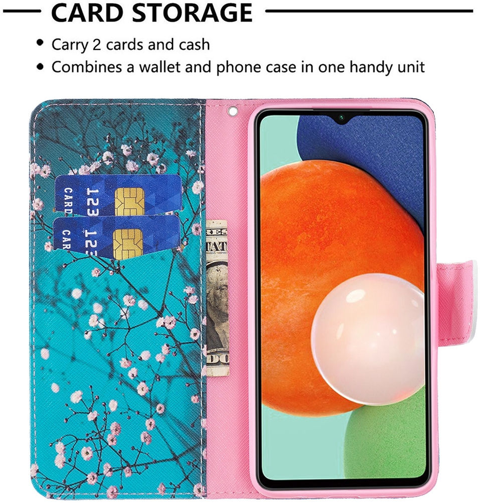 Samsung Galaxy A13 4G Hoesje Portemonnee Book Case Blossom Print afbeelding 3