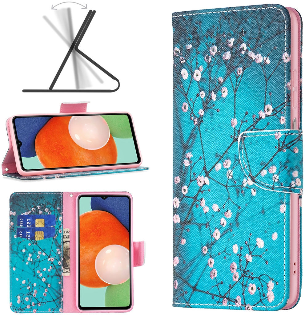 Samsung Galaxy A13 4G Hoesje Portemonnee Book Case Blossom Print afbeelding 5