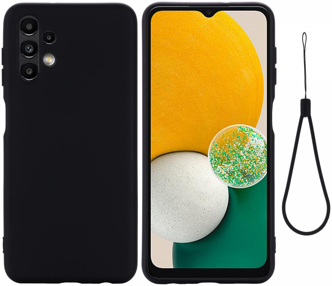 Samsung Galaxy A13 4G Hoesje Siliconen Back Cover Zwart afbeelding 3