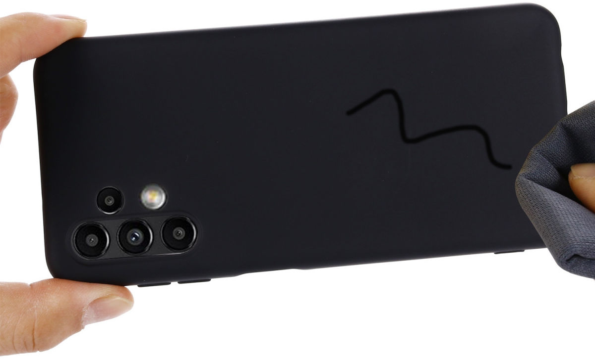 Samsung Galaxy A13 4G Hoesje Siliconen Back Cover Zwart afbeelding 6
