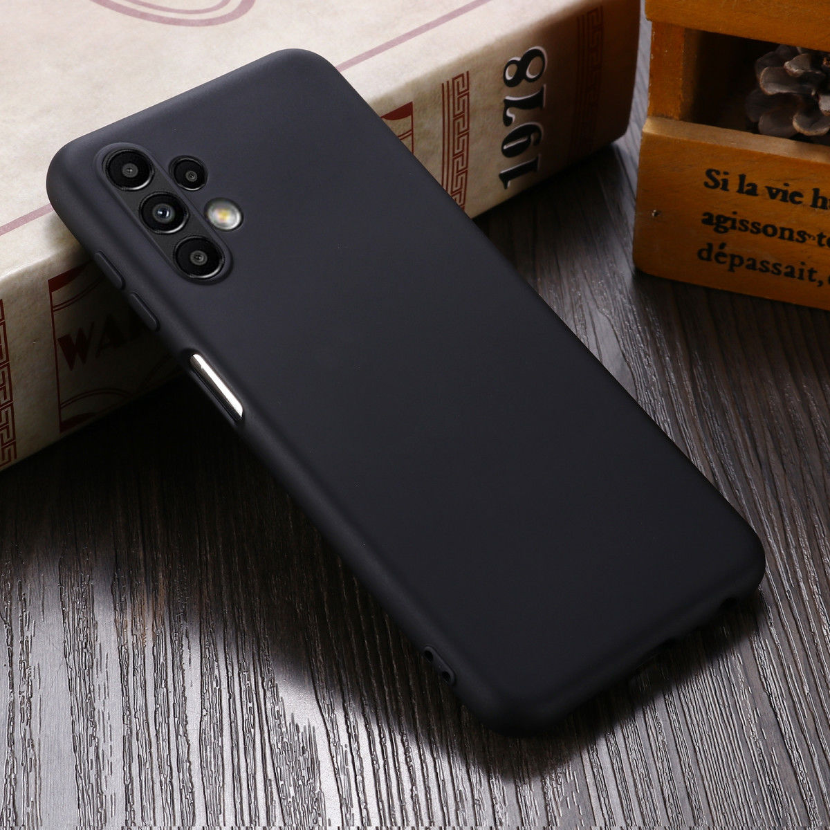 Samsung Galaxy A13 4G Hoesje Siliconen Back Cover Zwart afbeelding 7