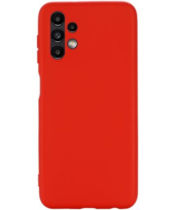 Samsung Galaxy A13 4G Hoesje Siliconen Back Cover Rood Hoesjes