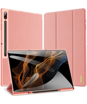 Dux Ducis Domo Samsung Galaxy Tab S8 Ultra Hoes Book Case Roze Hoesjes