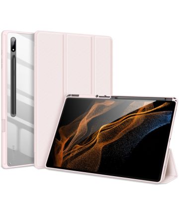 Dux Ducis Toby Samsung Galaxy Tab S8 Ultra Hoes Book Case Roze Hoesjes
