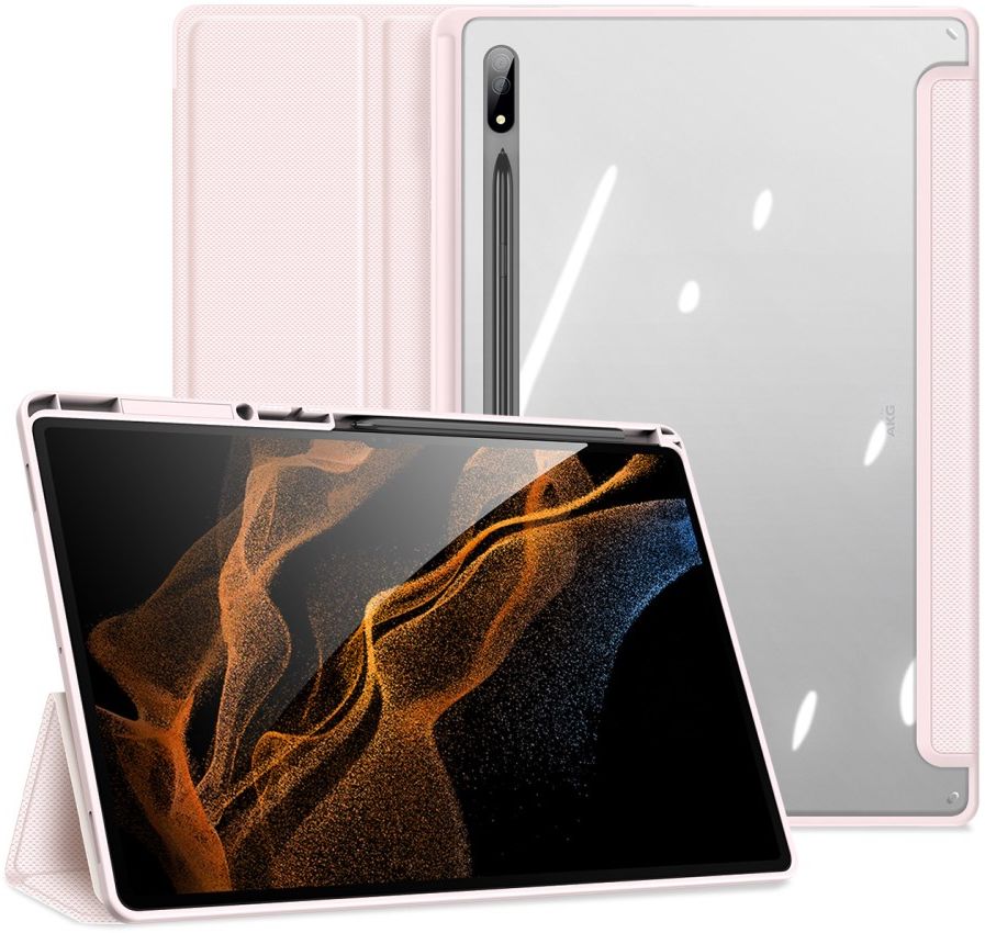 Dux Ducis Toby Samsung Galaxy Tab S8 Ultra Hoes Book Case Roze afbeelding 2