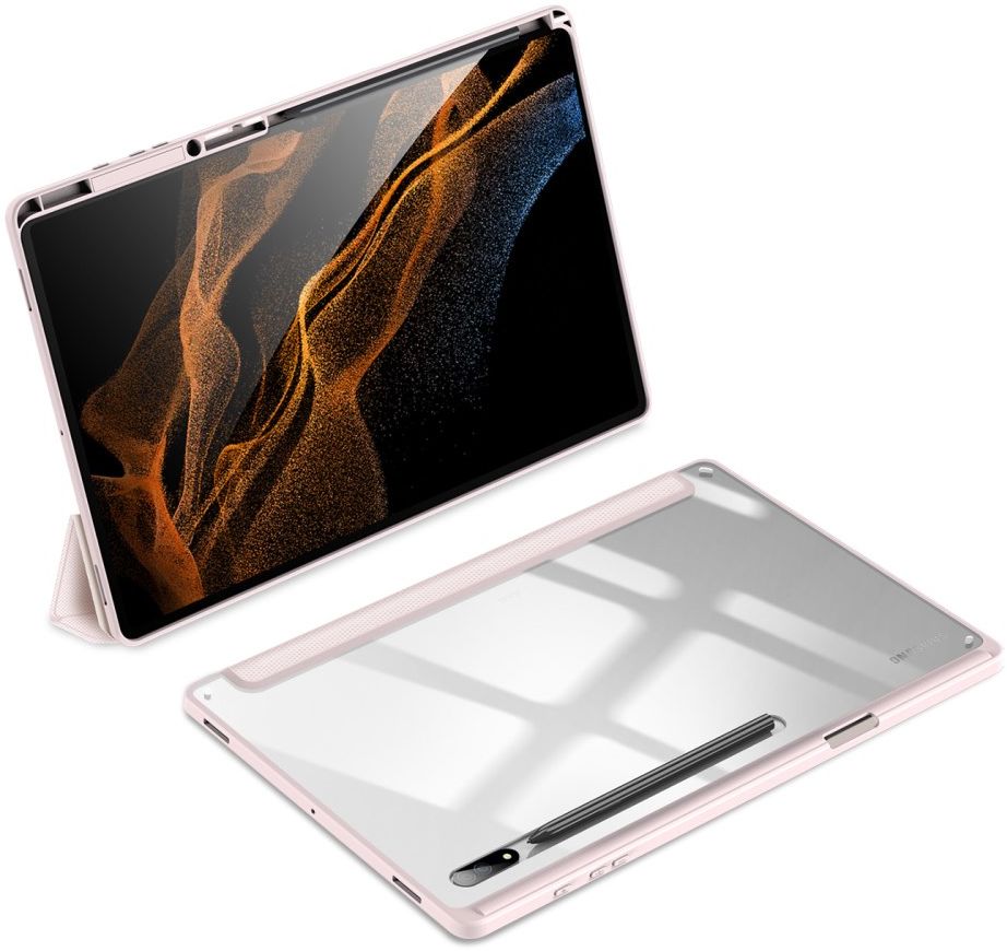 Dux Ducis Toby Samsung Galaxy Tab S8 Ultra Hoes Book Case Roze afbeelding 10