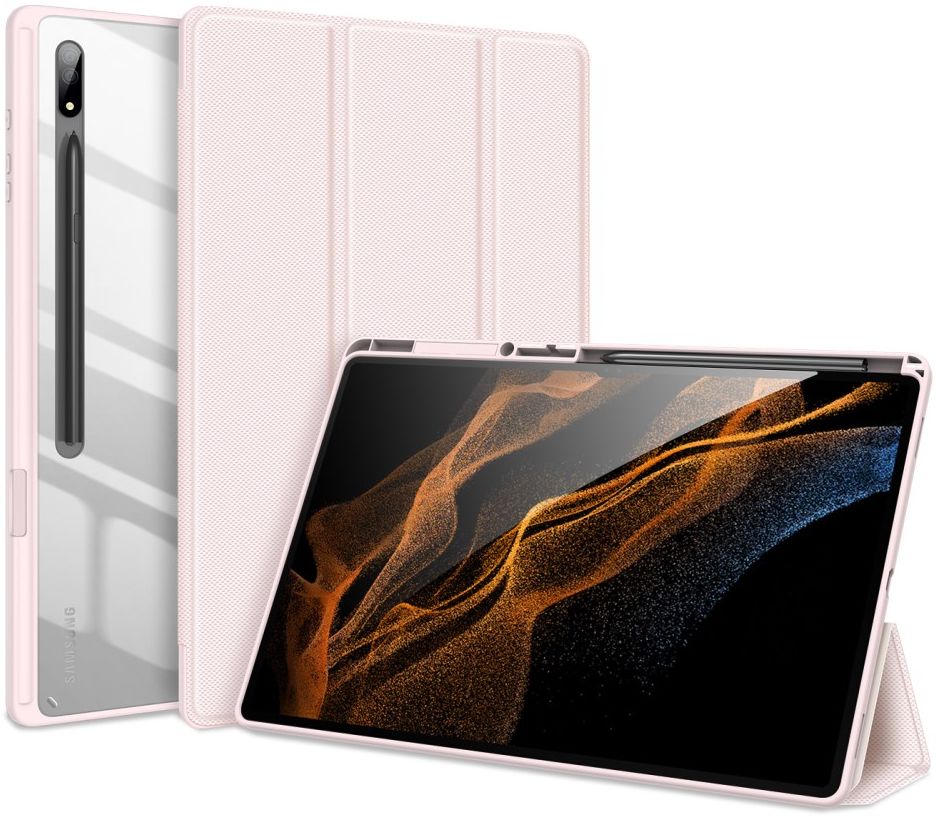 Dux Ducis Toby Samsung Galaxy Tab S8 Ultra Hoes Book Case Roze afbeelding 1