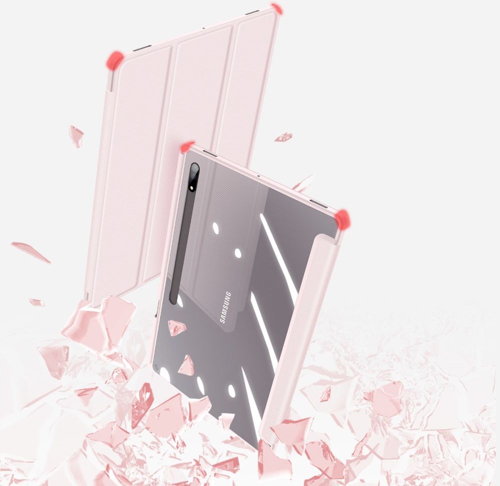 Dux Ducis Toby Samsung Galaxy Tab S8 Ultra Hoes Book Case Roze afbeelding 8
