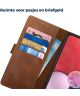Rosso Deluxe Samsung Galaxy A13 4G Hoesje Wallet Case Echt Leer Bruin