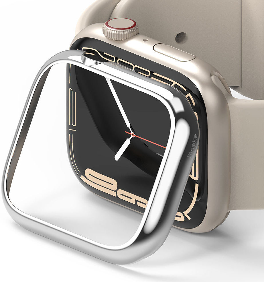 Ringke Bezel Styling Apple Wactch 7/8/9 41MM Randbeschermer Zilver afbeelding 1