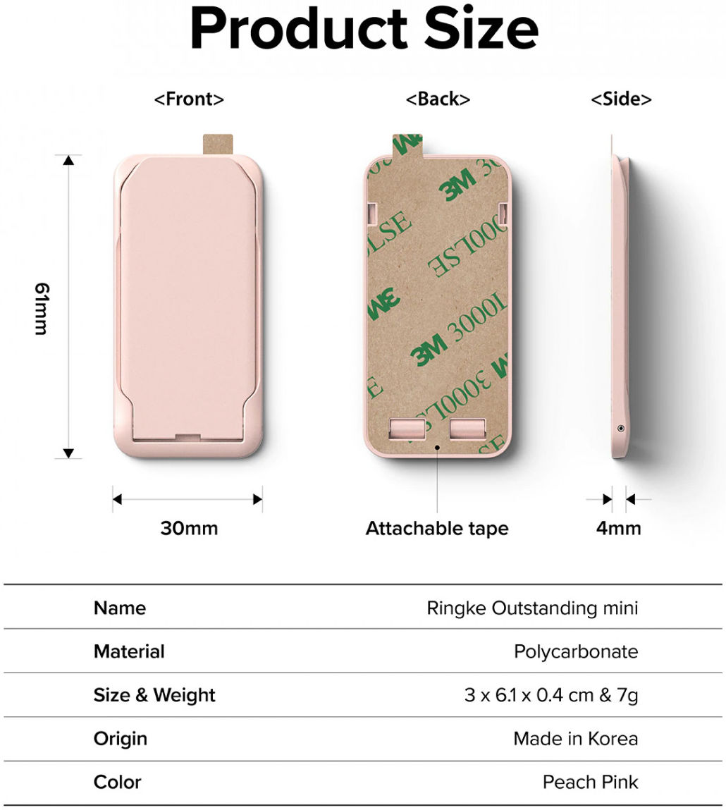 Ringke Kickstand voor Telefoonhoesjes Universele Standaard Grijs afbeelding 12