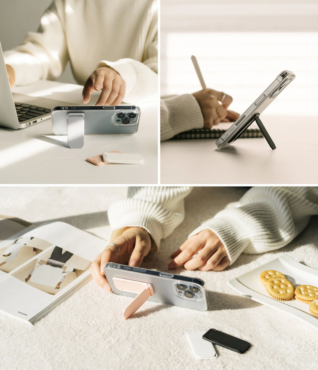 Ringke Kickstand voor Telefoonhoesjes Universele Standaard Grijs afbeelding 8