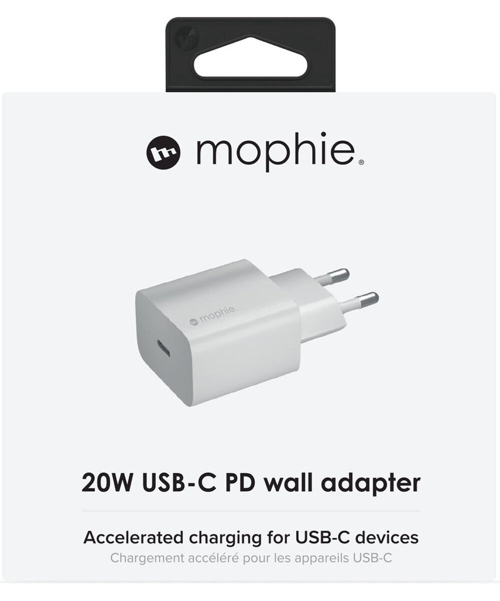 Mophie 20W USB-C Power Delivery / Quick Charge Wall Adapter Wit afbeelding 6
