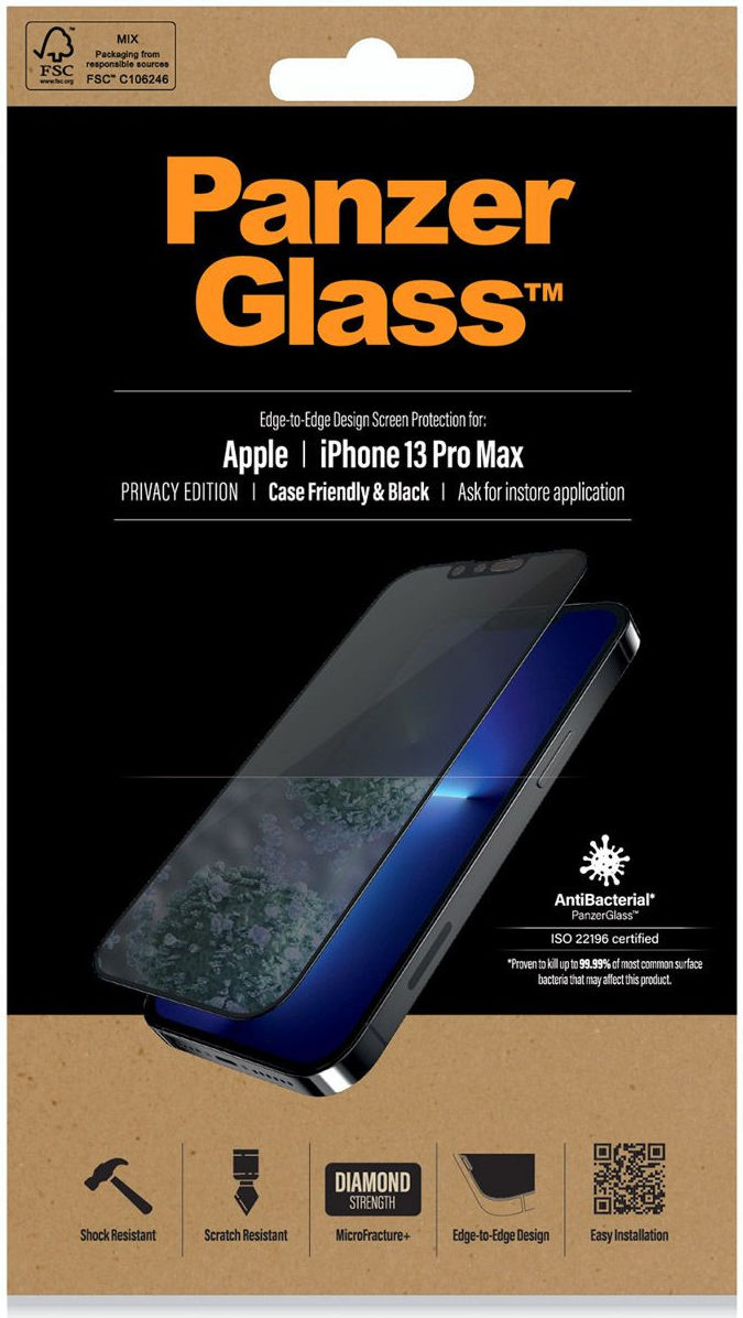PanzerGlass Apple iPhone 13 Pro Max Privacy Glass Antibacterieel afbeelding 13
