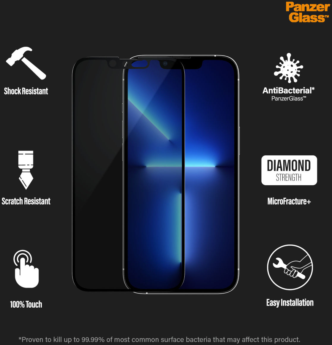 PanzerGlass Apple iPhone 13 Pro Max Privacy Glass Antibacterieel afbeelding 10