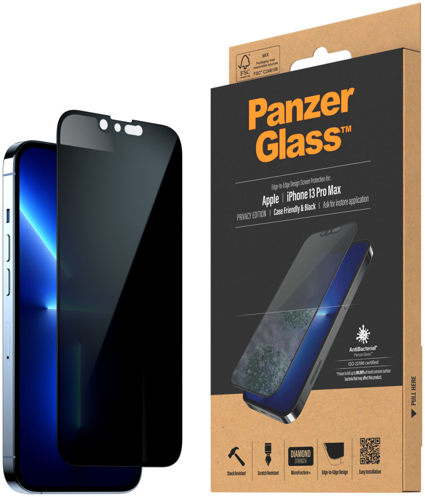 PanzerGlass Apple iPhone 13 Pro Max Privacy Glass Antibacterieel afbeelding 1